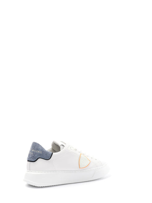 SNEAKERS IN PELLE PHILIPPE MODEL TEMPLE LOW MAN