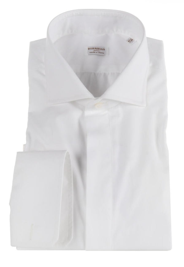 Camicia con polso gemello in cotone - vestibilit&agrave; slim - 1401