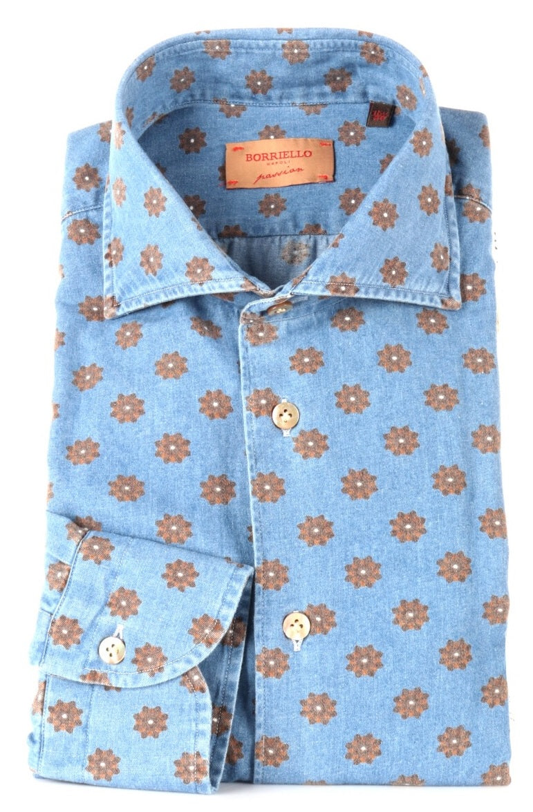 CAMICIA DENIM FIORATA BORRIELLO SergioD