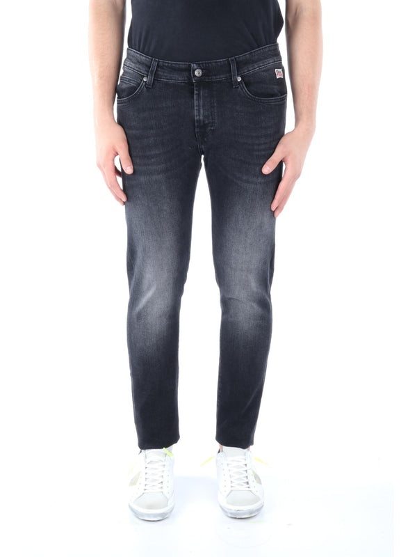 JEANS 5 TASCHE IN COTONE ROY ROGER'S 517 BLACK CARLIN